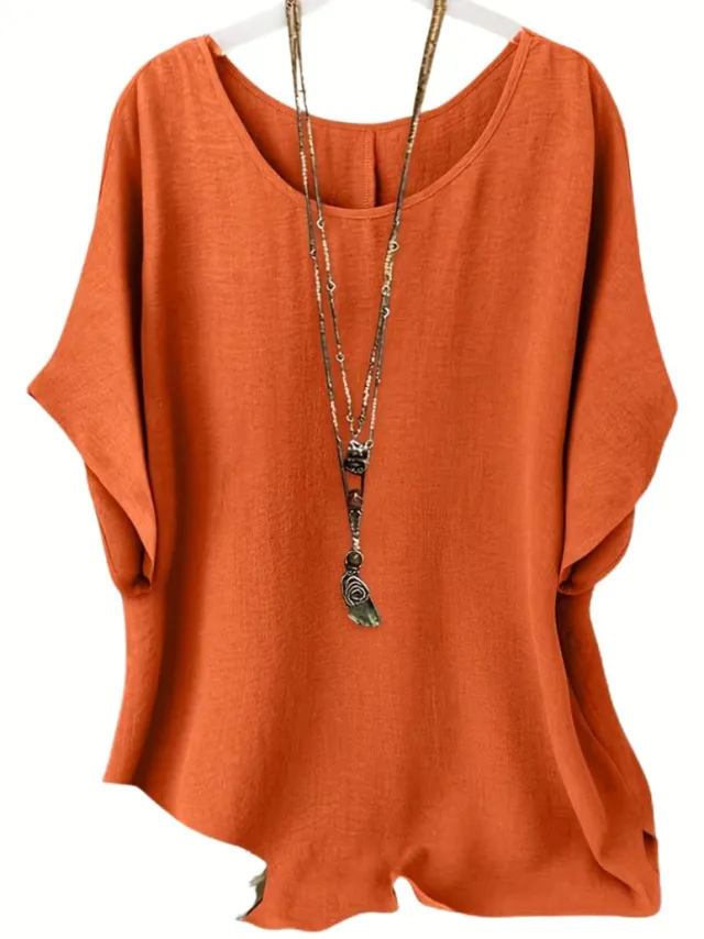 Currero Topje Dames - Top Kleding - Shirt - Blouse - Kort - Volwassen - Oranje