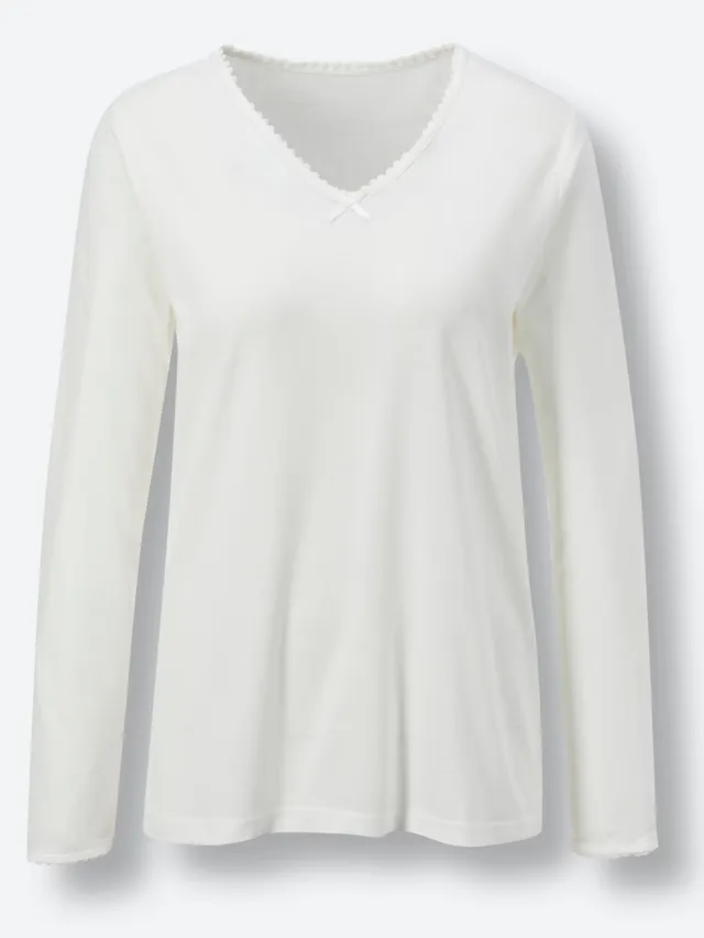 Pyjama-Shirt ecru, foto 2