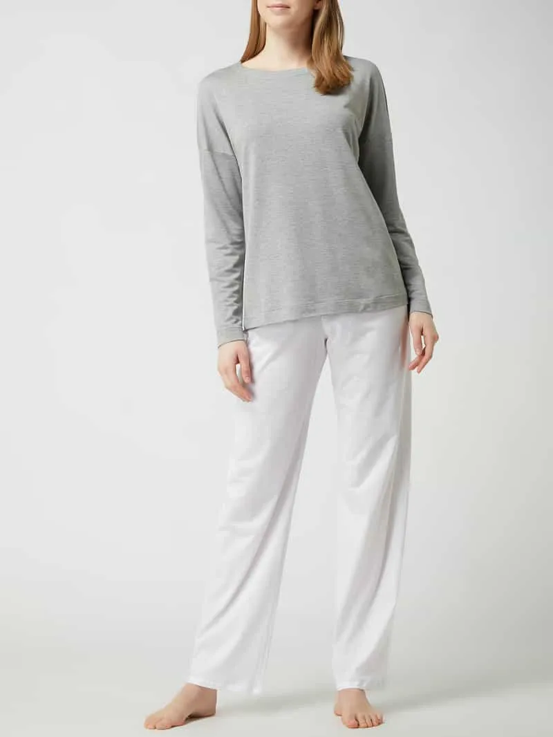 Hanro Comfortbroek van gemerceriseerd katoen, model 'Cotton Deluxe' Wit