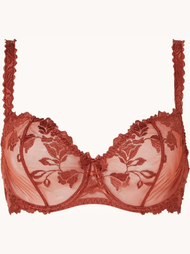 Aubade Softessence beugel bh met borduring - Rood