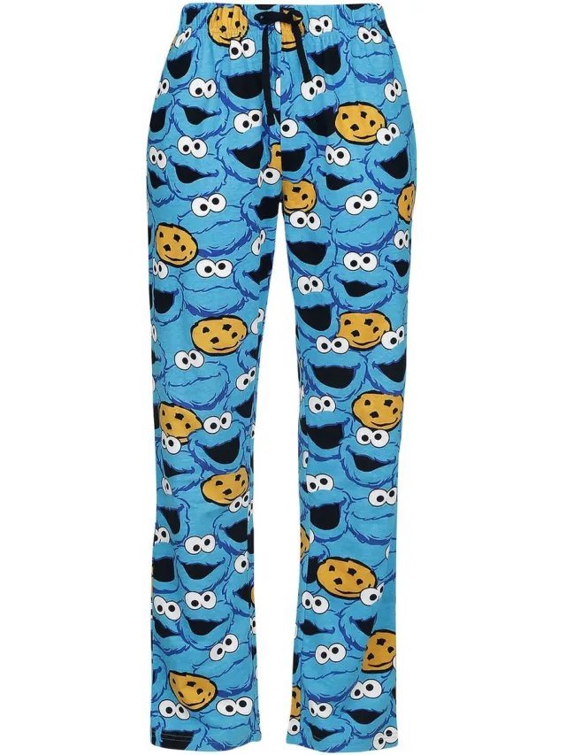 Sesame Street Krümelmonster - Face Pyjamabroek blauw Katoen
