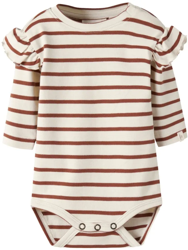 Lil' Atelier Baby Romper Biologisch katoen Turtledove