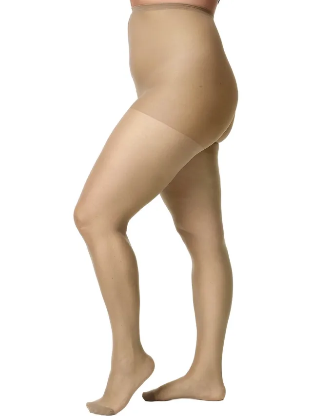 nur die Panty super grote maten 20 DEN amandel