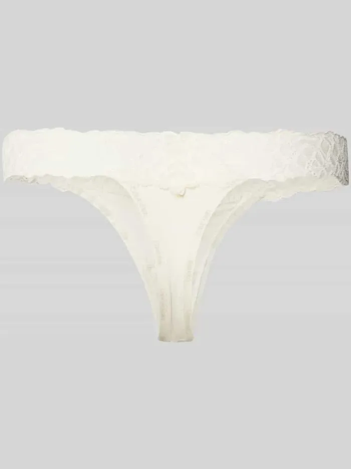 Calvin Klein String met kantgarnering offwhite, foto 2