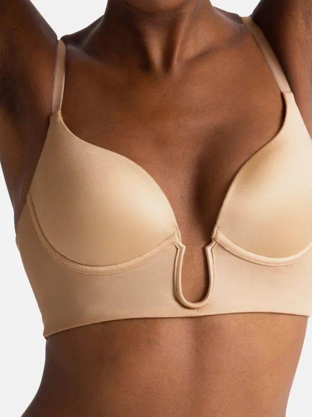 Dorina BH diepe decolleté - Plunge Bh - Sublime Sculpt - 70C - Beige.