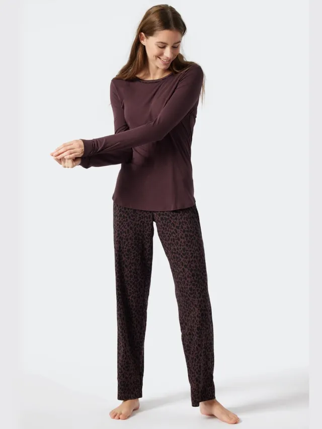 Schiesser Contemporary Nightwear – Pyjama – 178632 – Burgund - 42 Rot