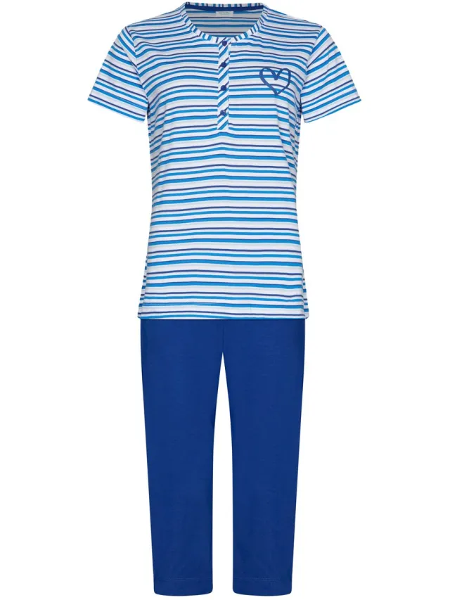 Rebelle MyRebelle - Pyjama - Blue Bay - Biologisch Katoen - Blauw - Gestreept
