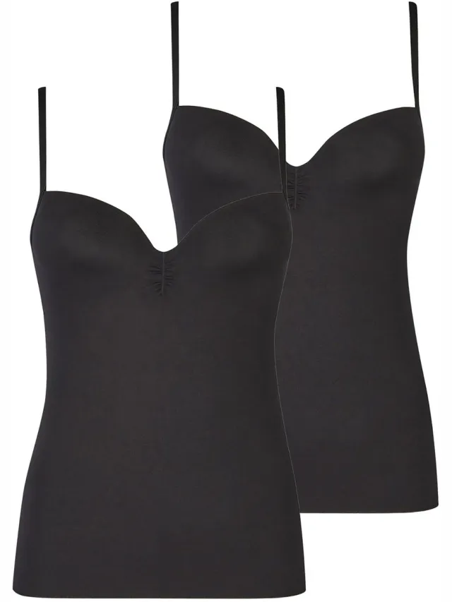 Nina von C. 2-pack bh-hemdje Secret Zwart Zwart