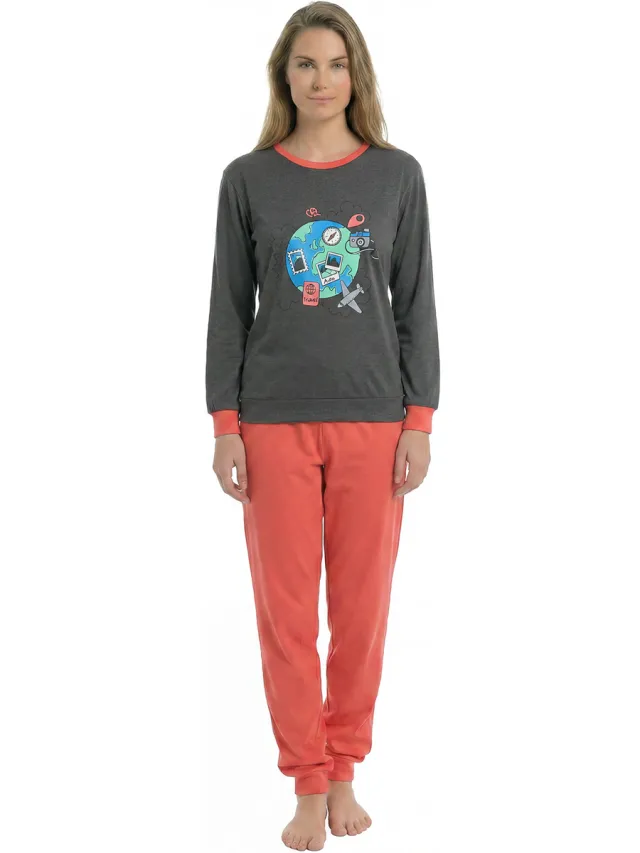 Kisses&Love Kisses And Love KLP1 pyjamaset grijs