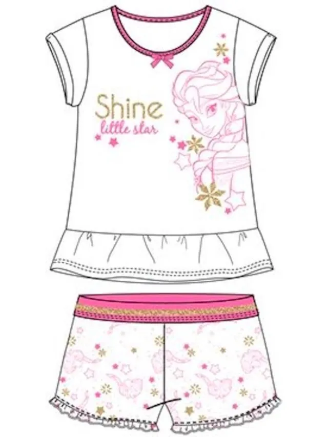 Disney Frozen - Pyjama / Shortama - Wit