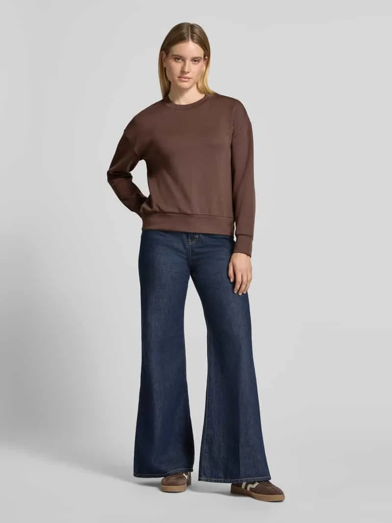 Marc O'Polo Regular fit shirt met lange mouwen van pyjama met verlaagde schouders donkerbruin, foto 3