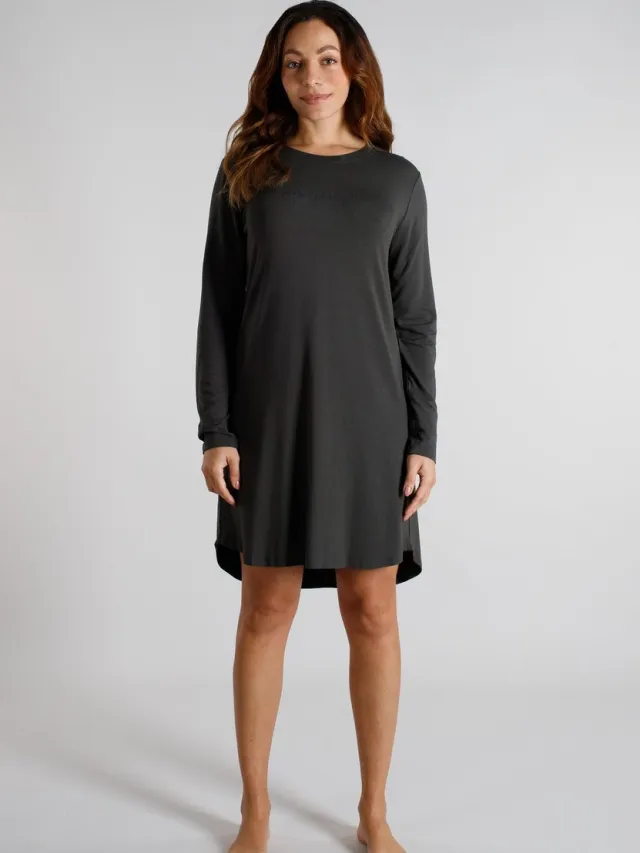 Tom Tailor Naila - Dames nachthemd lange mouw - Bruin taupe