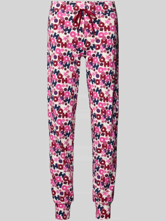 Skiny Regular fit pyjamabroek in all-over look Felroze