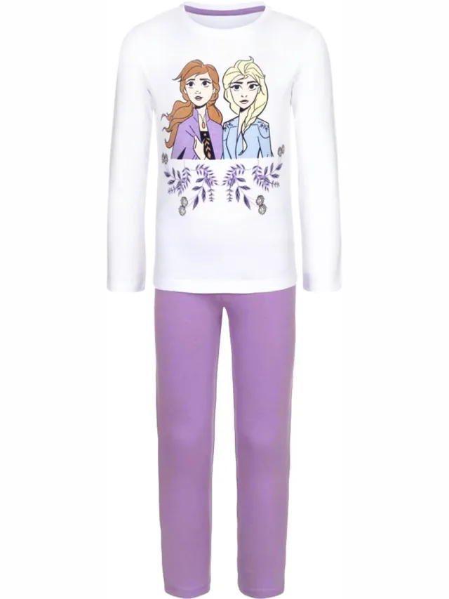 Disney Frozen Kinderpyjama - Frozen - Wit/Paars