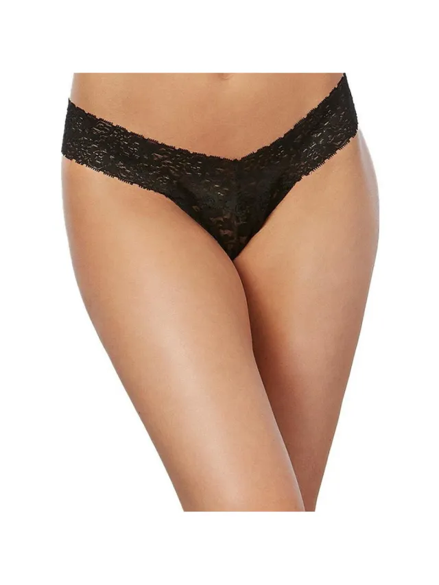 Dreamgirl Lace Thong - One Size - Zwart