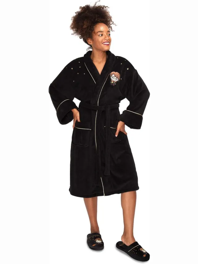 Harry Potter Zachte fleece badjas - Harry Potter: Kawaii - Dames One size Multi