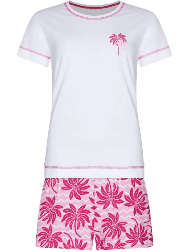 Rebelle MyRebelle - Shortama - Palm Springs - Bio Katoen - Wit/Roze