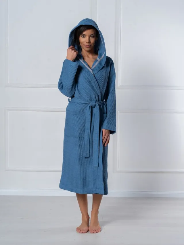 Belmanetti Badjas Dames Bamboe Kamerjas Bamboo Malta 1545/567 Captain's Blue 38 / Blauw