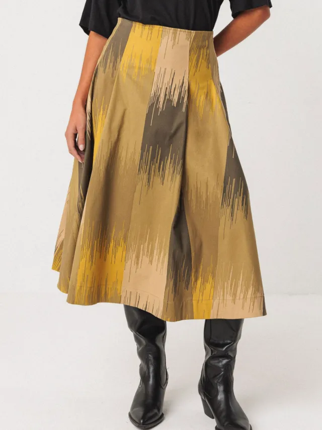Skfk dames vegan Rok Ximena Meerkleurig Beige