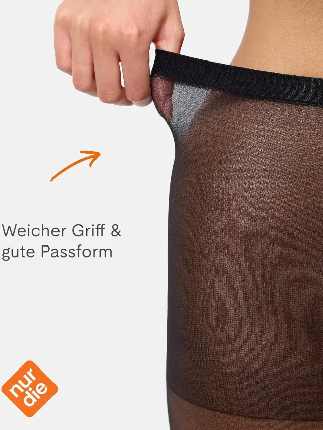 nur die Feinstrumpfhose 20 DEN – Transparant & Comfortabel Black