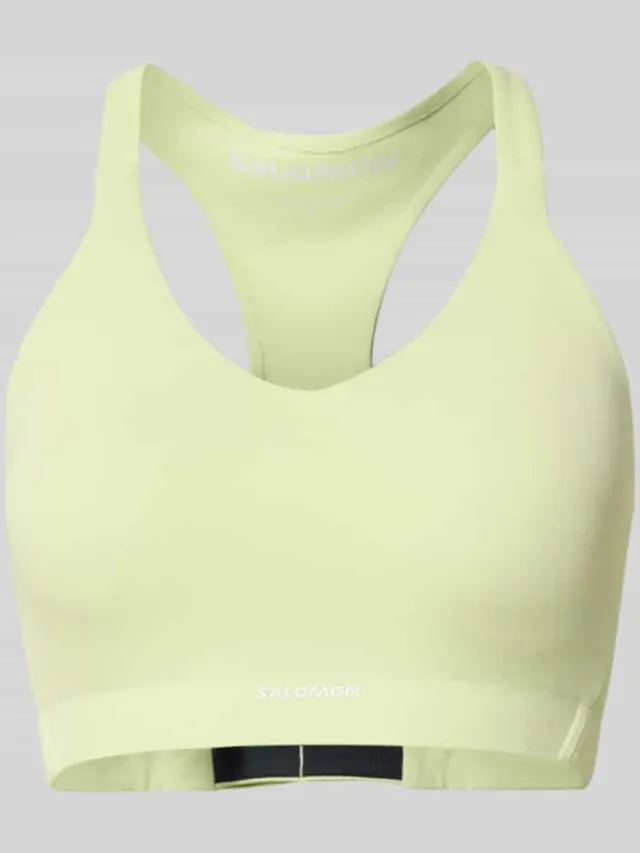 Salomon Racerback-bustier met logo Neon groen