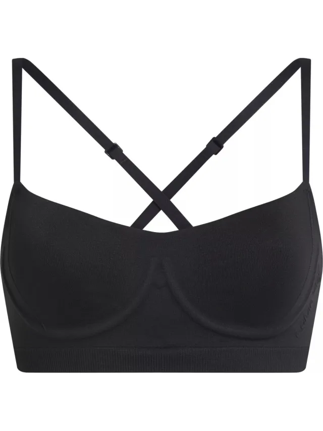 Calvin Klein dames Bonded Flex unlined balconette bra - beugelloze BH - zwart