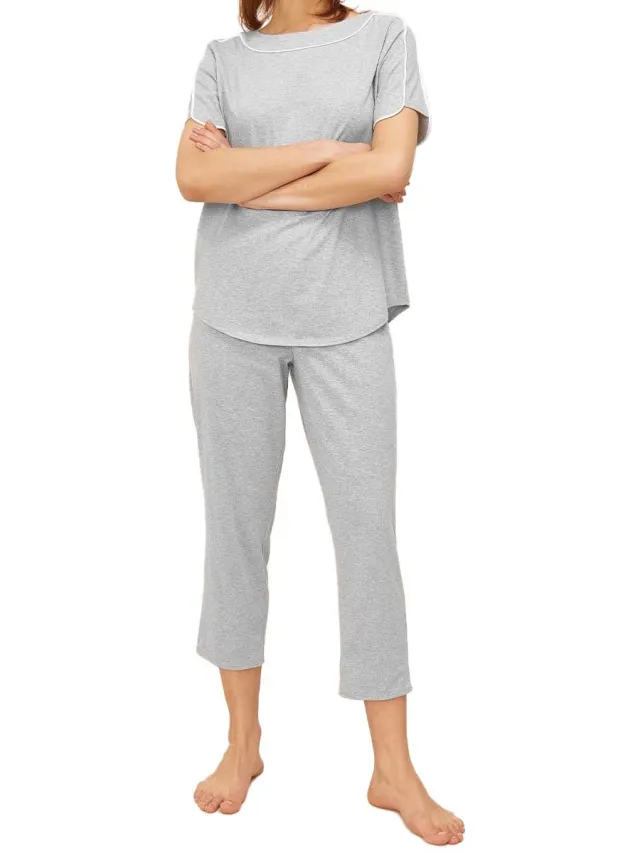 Féraud Dames Pyjama Basic heather grey