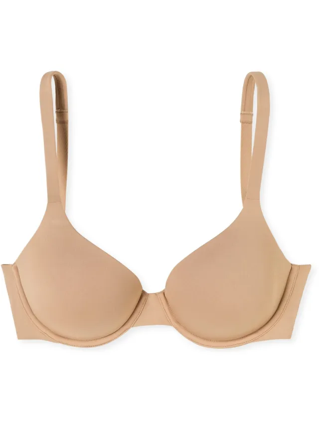 Schiesser dames Unique Micro voorgevormde BH met beugel en gladde cups (1-pack) - beugel BH - maple