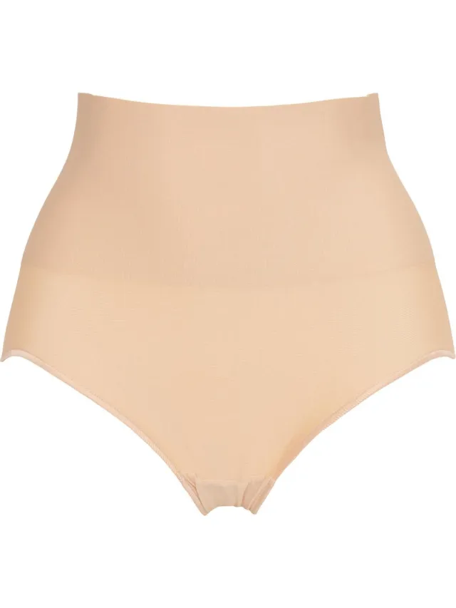 Maidenform Tame Your Tummy Brief Glad Vrouwen Corrigerend ondergoed - Transparent/Nude Beige