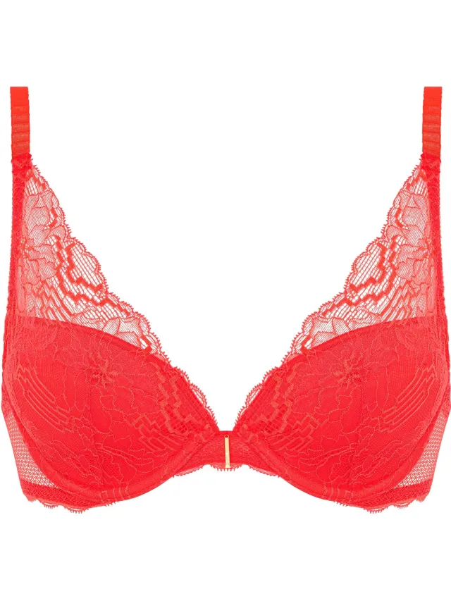 ESOTIQ Waltz Chantelle - Push-upbeha - Rood - Kanten afwerking