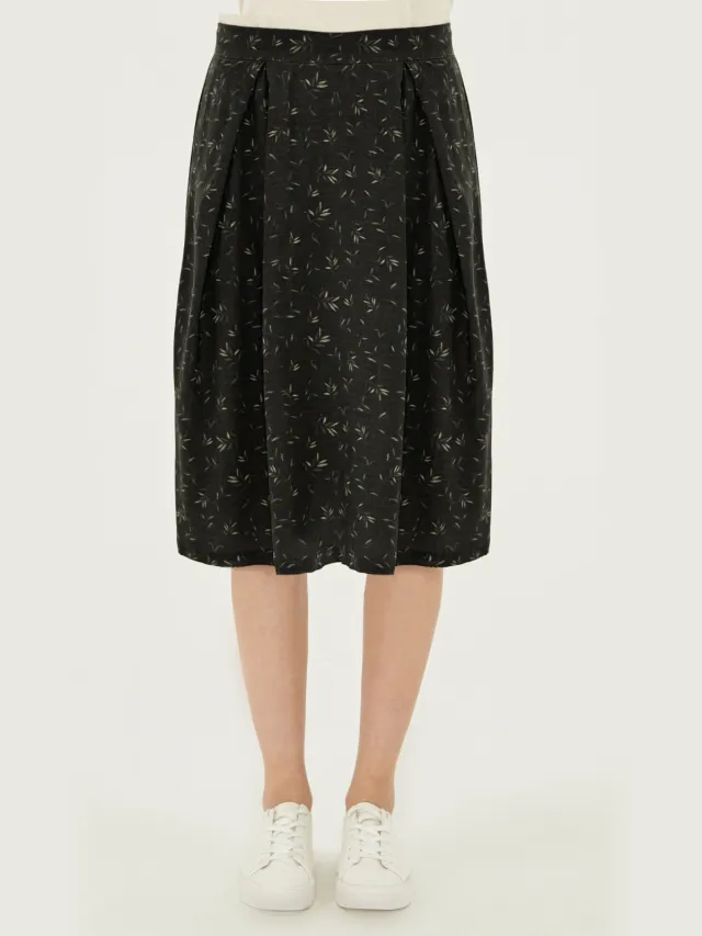 ORGANICATION dames vegan Midirok Print Zwart