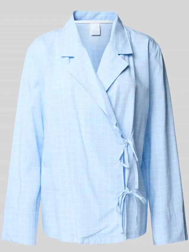 CCDK Copenhagen Regular fit blouse met reverskraag, model 'Nanny' Lichtblauw