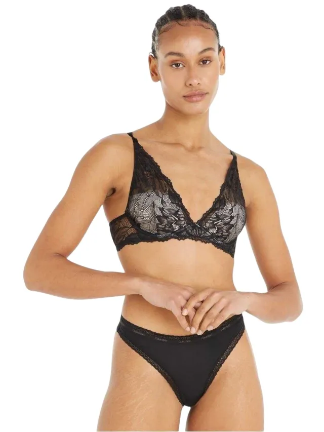 Calvin Klein Dames/Dames Bloemenbeha (Zwart)
