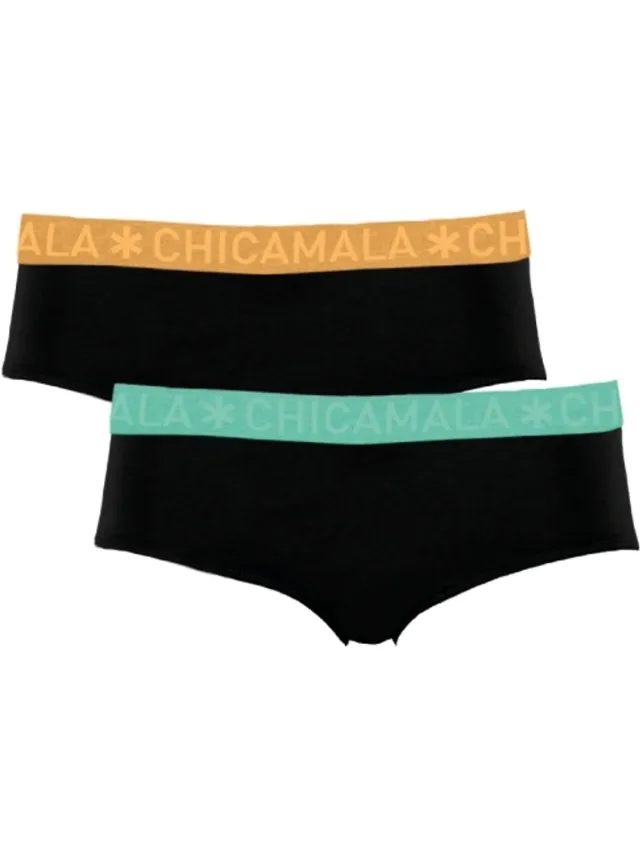 Muchachomalo Chicamala – Dames Briefs – 2 Pack - Normale Lengte – Onderbroeken Dames – Lingerie – Dames Ondergoed – Kleding - 95% Katoen – Dames kleding