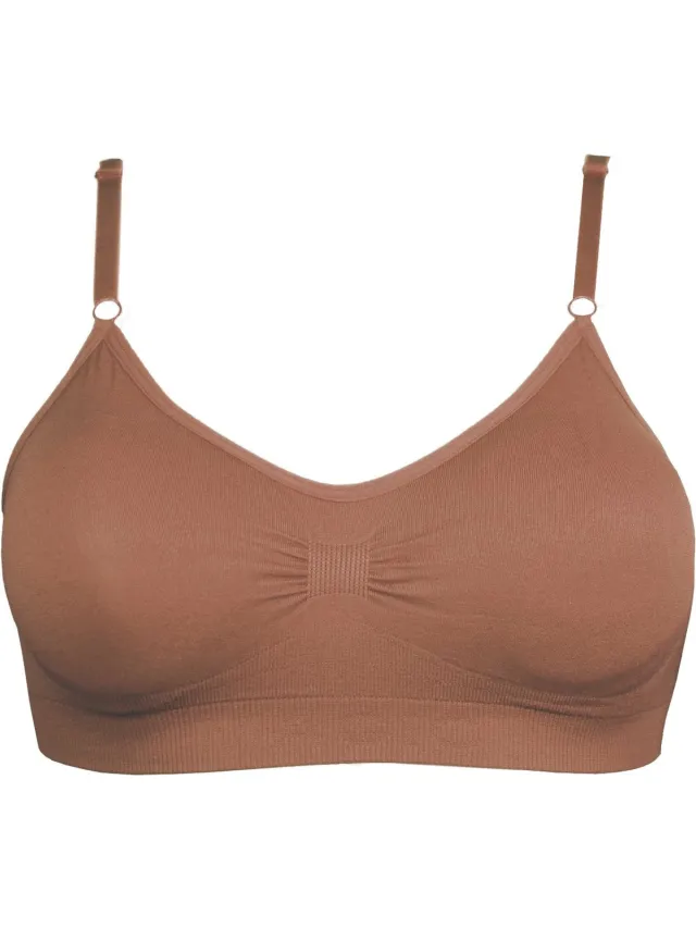 MAGIC Bodyfashion Bamboo Comfort Bra with Spaghetti Straps Mocha Vrouwen Bamboo Mocha