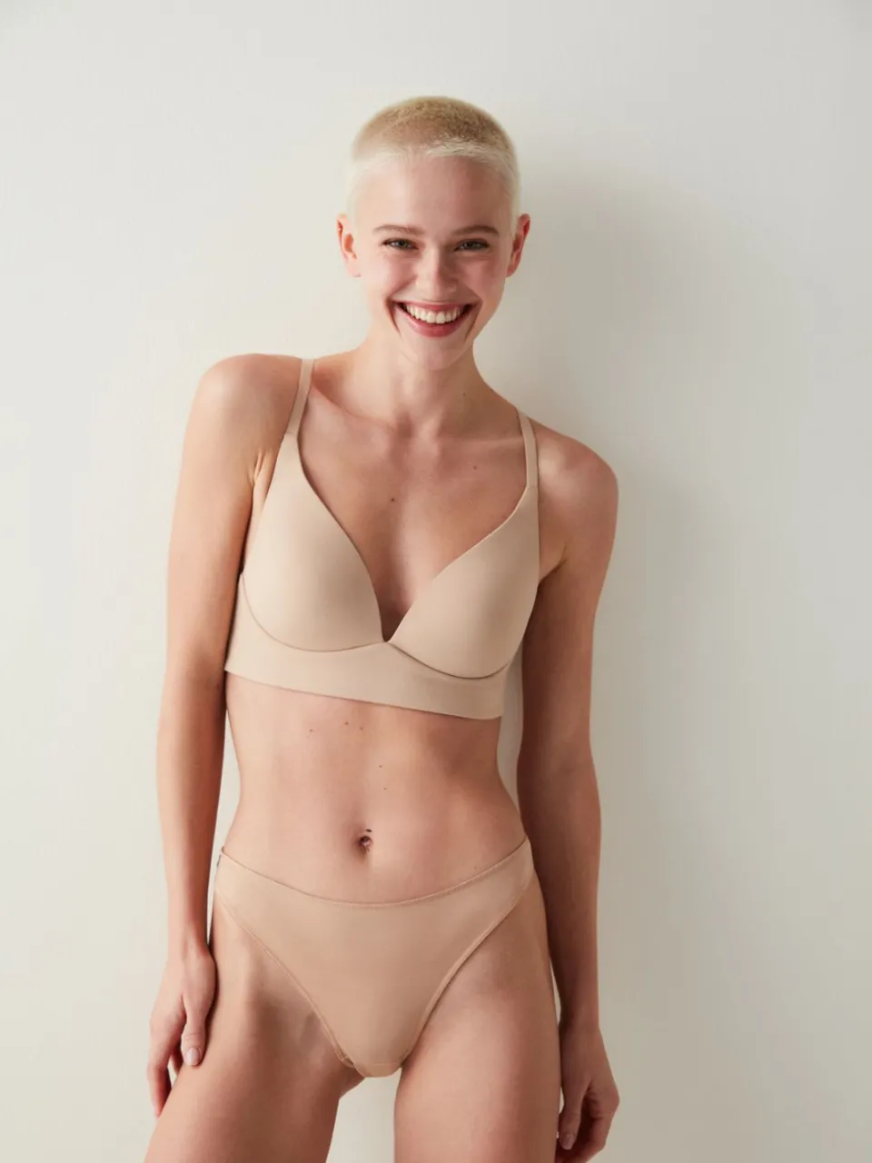Penti Gehaakte Bralette Met Haak-en-oog Sluiting Beige