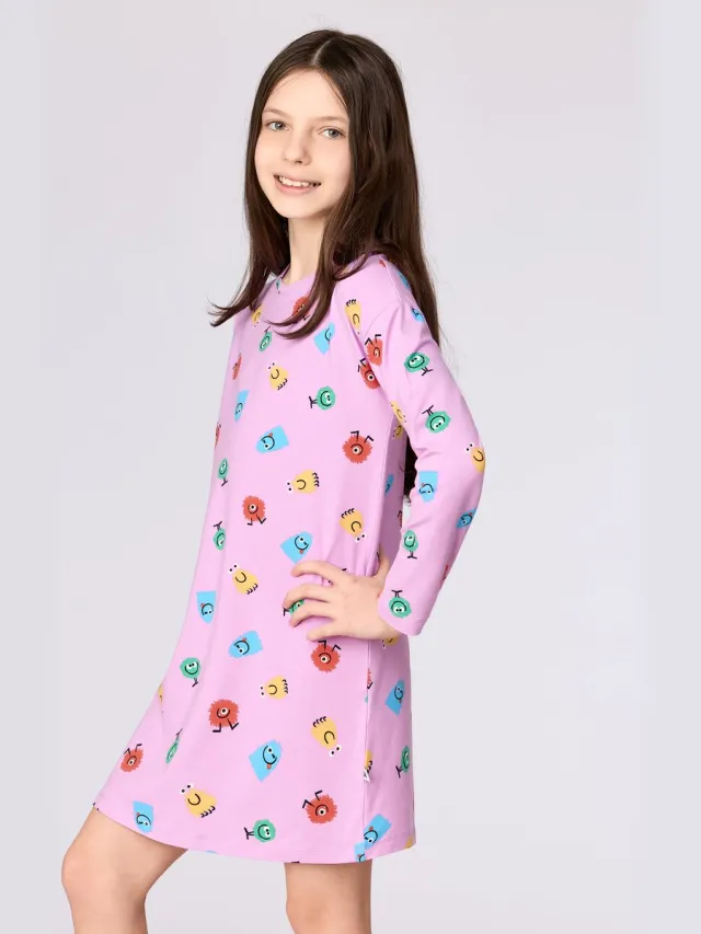 Woody Slaapkleedje alien alloverprint r Roze