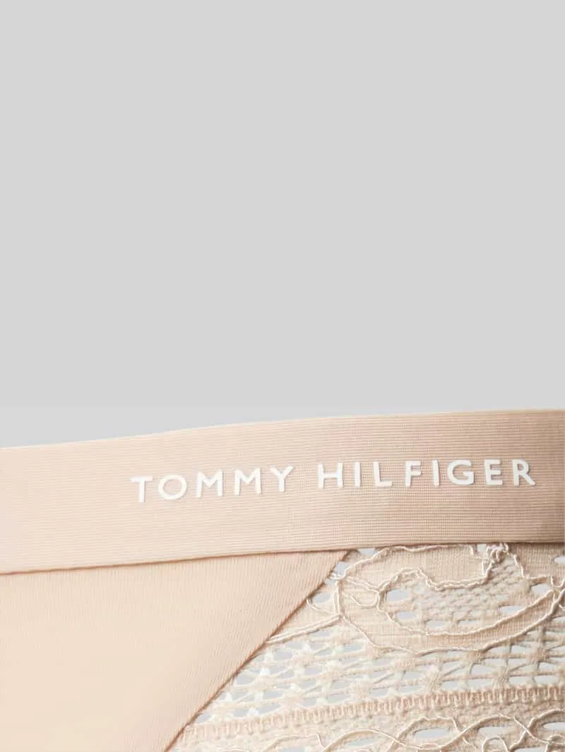 Tommy Hilfiger String met kant, model 'TAILORED COMFORT THONG' beige, foto 3