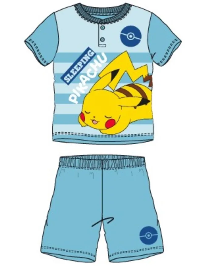 Pokémon Pokemon shortama - Blauw - Pokémon Pikachu - Pyjama