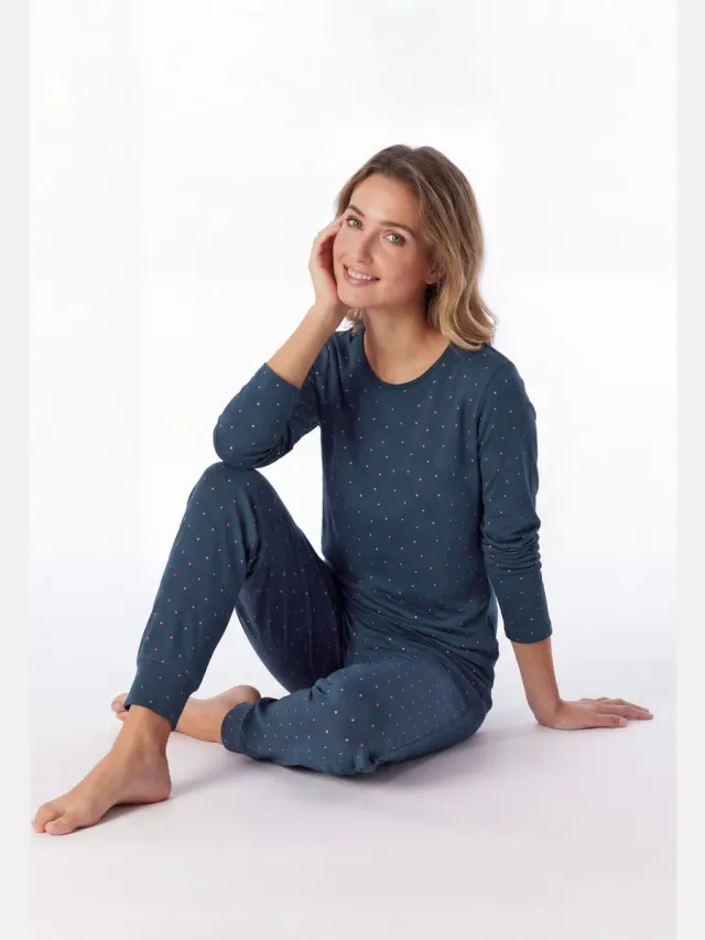 Schiesser Pyjama lang - Dames - Pyjamas ultra violet