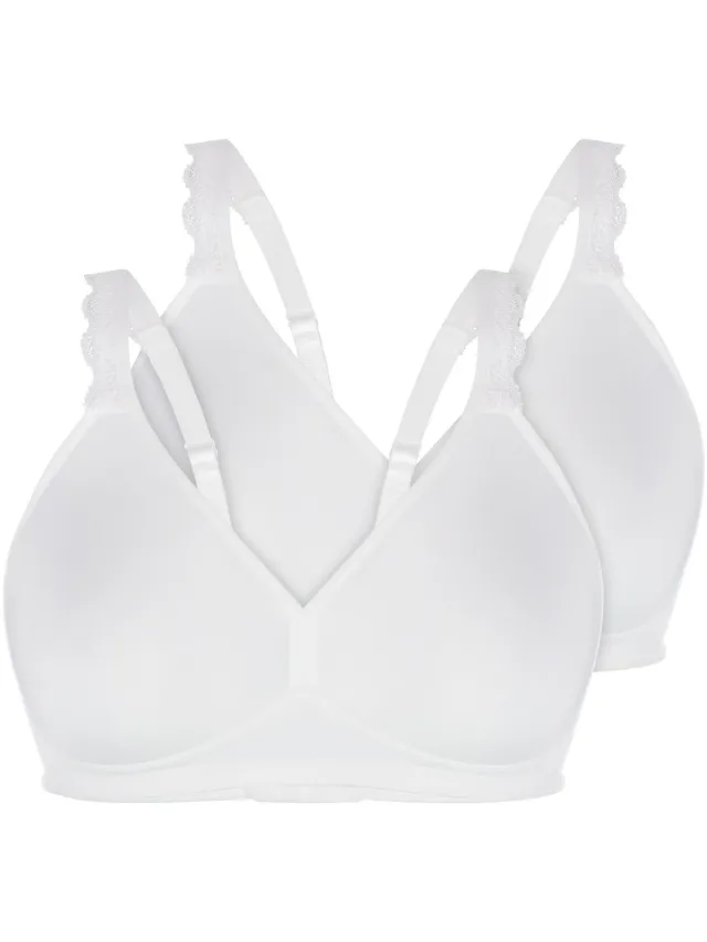 Sassa 2-pack Zachte bh Basics wit
