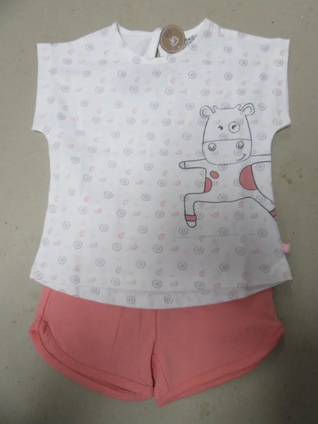 Noukie's , pyjama lola voor meisje , gebroken wit 5 jaar 110