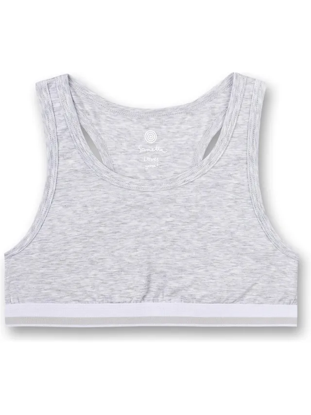 Sanetta sport topje meisje grijs