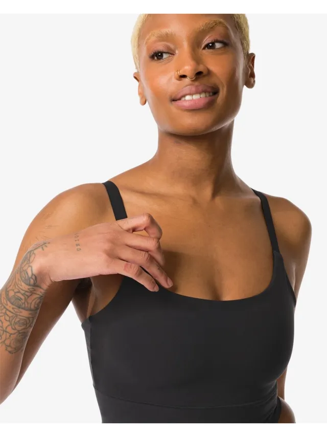 HEMA Niet voorgevormde top zonder beugel smoothing zwart (zwart)
