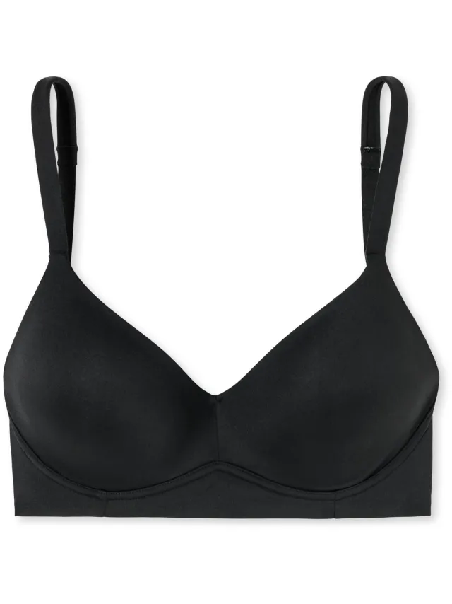 Schiesser Soft BH Unique Micro - beugelloosse BH met cups - Dames Beha zwart