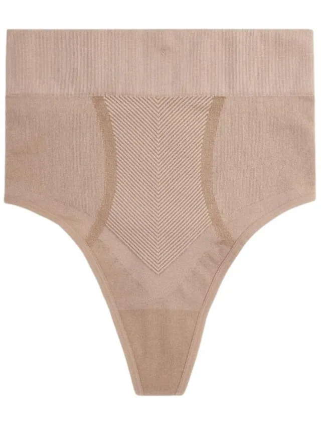 Next Dames - Vormgevende naadloze slip voor gladdere dijen met stevige buikcorrectie - Huidkleur Praline Nude