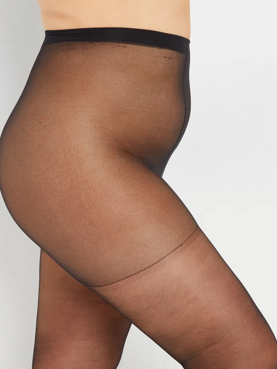 Yours Set Van Twee Paar 15 Denier Luxury Panty's In Zwart-48, foto 4