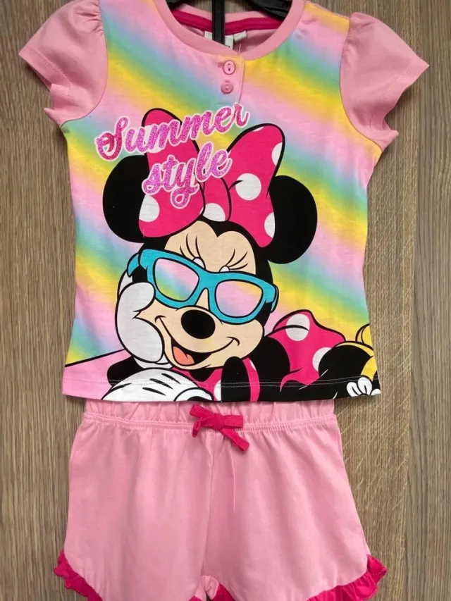 Disney Minnie Mouse short pyjama - kleur roze - in geschenkendoos. Maat 128 cm / 8 jaar Roze multi