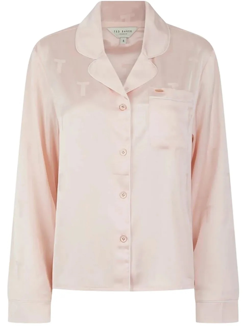 Ted Baker Peggy satijnen lange pyjamaset voor dames (Roze), foto 2