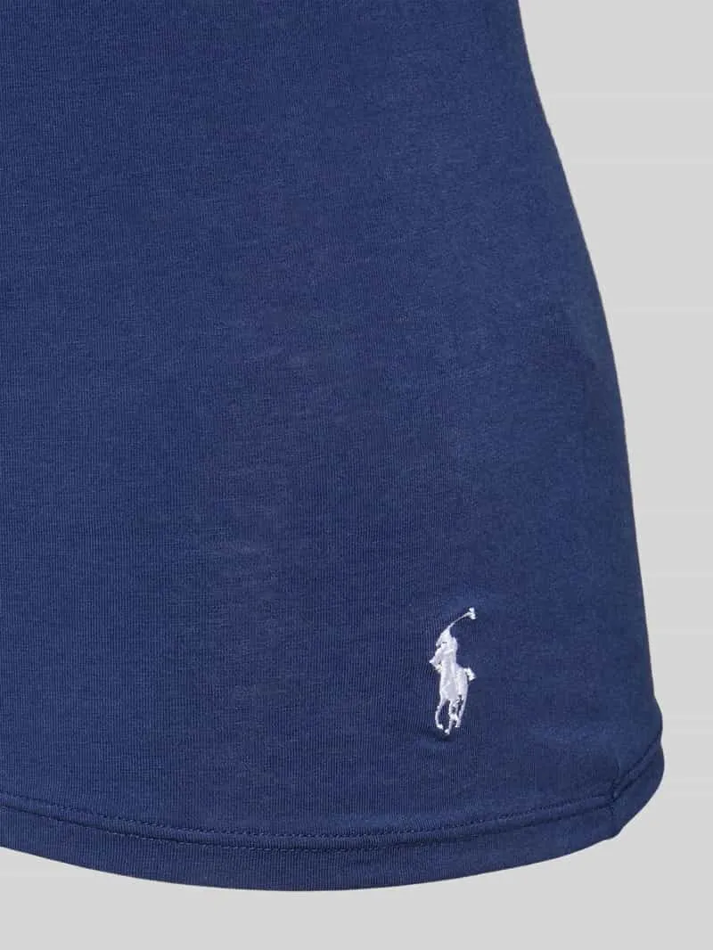 Polo Ralph Lauren Pyjamabovendeel met logostitching donkerblauw, foto 3